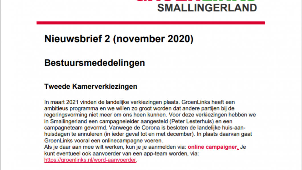 Nieuwsbrief 2020-2